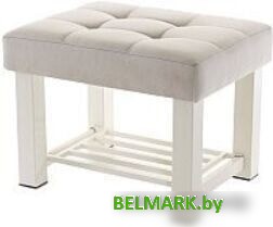 Банкетка AMC Lux 4 с полкой ткань бежевый/бежевый/бежевый 4.2Б60333 - фото