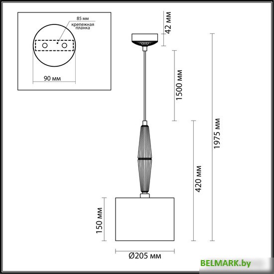 Подвесная люстра Odeon Light Latte 5403/1 - фото2