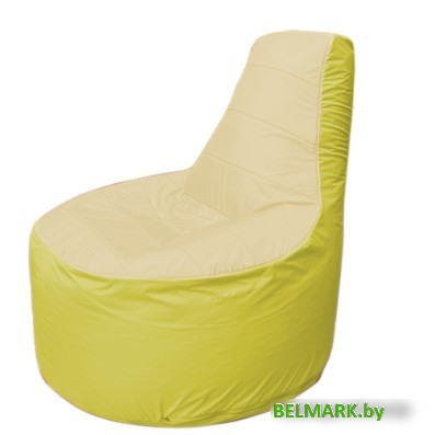 Кресло-мешок Flagman Трон Т1.1-2006 (бежевый/желтый) - фото