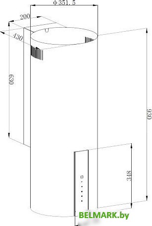 Кухонная вытяжка Korting KHC 35969 DX Cylinder - фото2