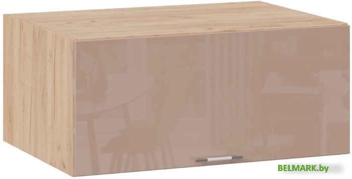 Шкаф навесной Трия Весна 1В8ГП (дуб крафт золотой/кофе с молоком) - фото