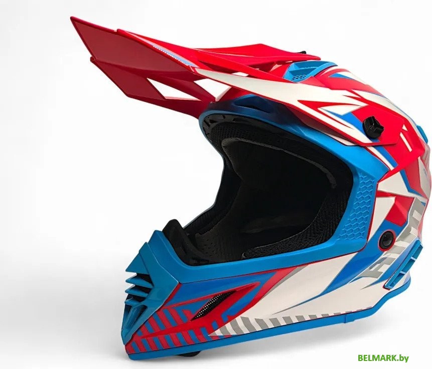 Мотошлем AIM RH855 Fiber Glass Tondo RH855T-BWR-XS (XS, синий/белый/красный) - фото