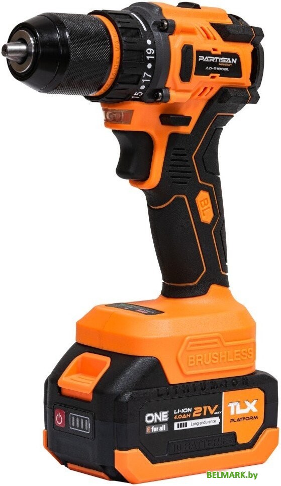 Дрель-шуруповерт Partisan AD-2180BL (с 2-мя АКБ, кейс) - фото2