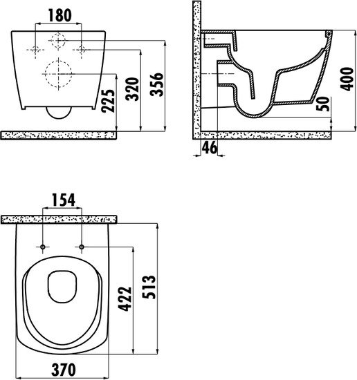 Унитаз Creavit Elegant EG321-11CB00E-0000 (без сиденья) - фото2