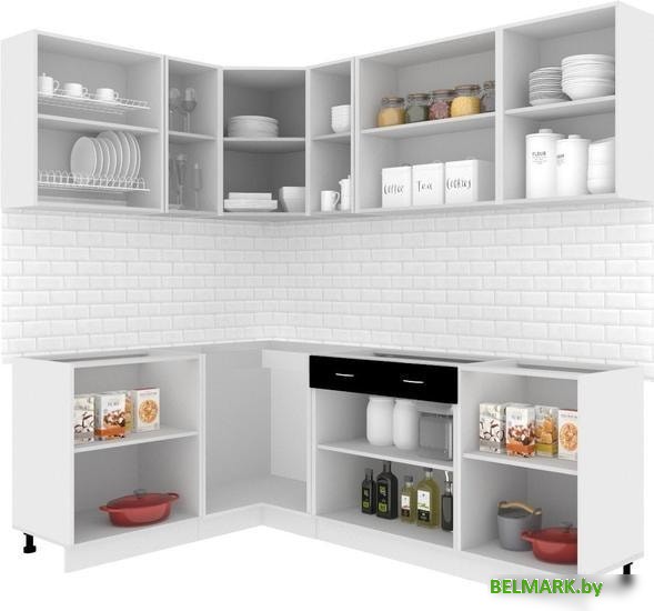 Угловая кухня Кортекс-мебель Корнелия Экстра 1.5x2.2 без столешницы (дуб сонома/венге) - фото2