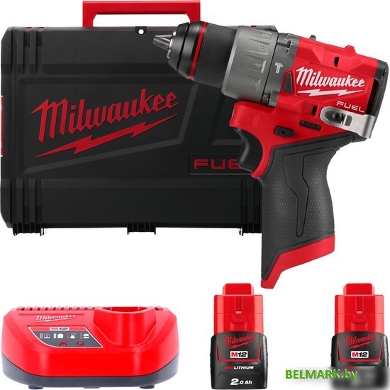 Ударная дрель-шуруповерт Milwaukee M12 FUEL M12FPD2-202X 4933479868 (с 2-мя АКБ 2 Ач, кейс) - фото