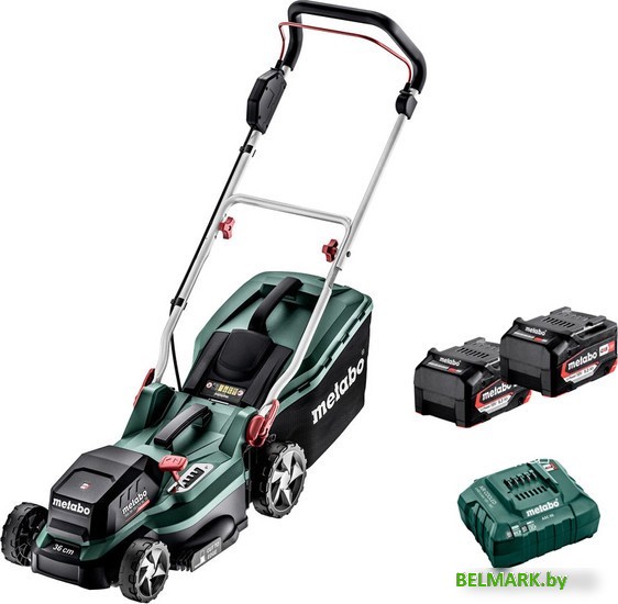 Газонокосилка Metabo RM 36-18 LTX BL 36 T0525 (с 2-мя АКБ) - фото