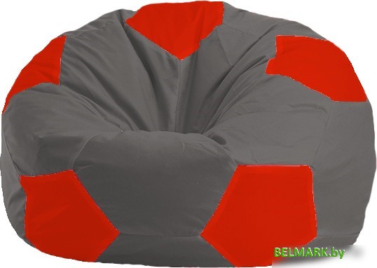 Кресло-мешок Flagman Мяч Стандарт М1.1-362 (темно-серый/красный) - фото