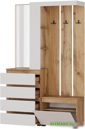 Стенка НК-Мебель Stern 72677828 (дуб вотан/белый) - фото2