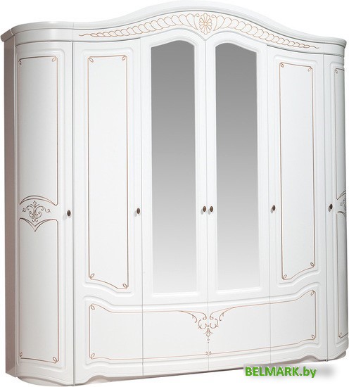 Шкаф распашной ФорестДекоГрупп Луиза 6.1 (слоновая кость) - фото