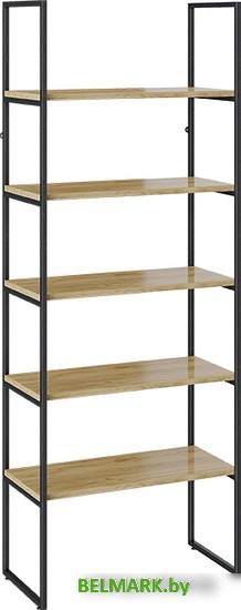 Стеллаж Трия Лофт тип 1 800 (черный/дуб крафт золотой) - фото