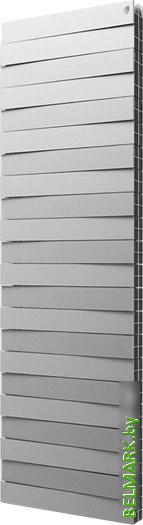 Биметаллический радиатор Royal Thermo Pianoforte Tower 500 Silver Satin (18 секций) - фото
