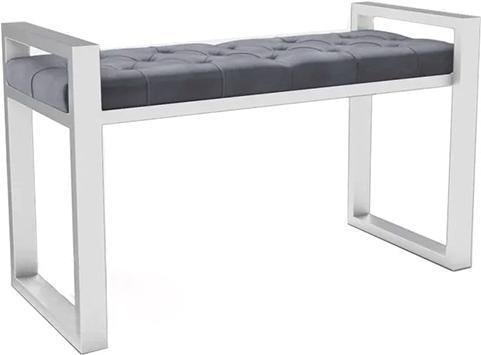 Банкетка Hype Mebel Бридж (белый/серый) - фото