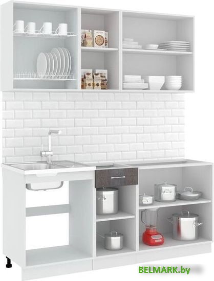 Готовая кухня Кортекс-мебель Корнелия Лира-лайт 1.8м (дуб сонома/марсель) - фото2