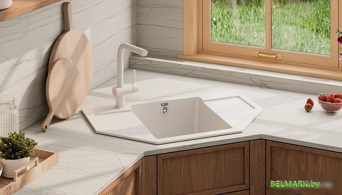 Кухонная мойка Ulgran U-609 (328 бежевый) - фото2