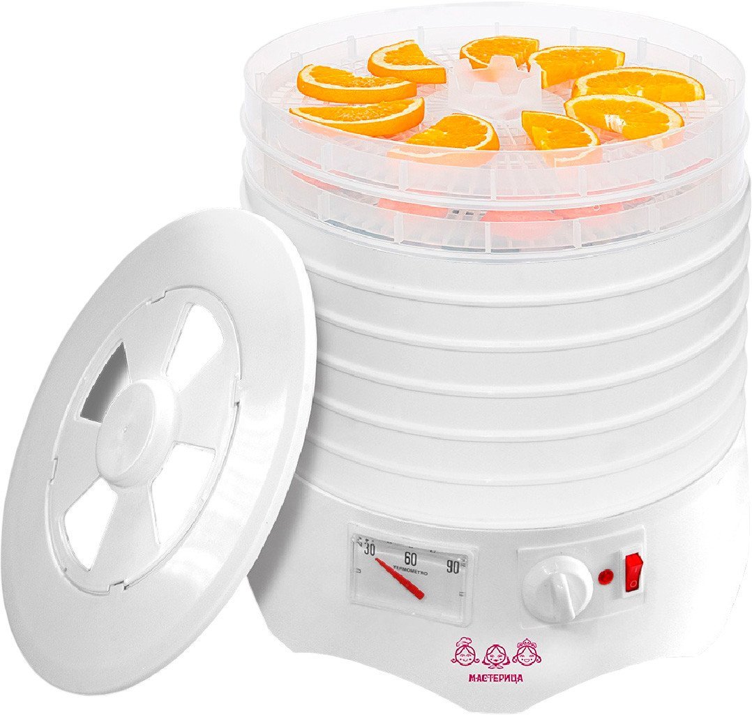 Сушилка для овощей и фруктов Мастерица EFD-0602VM (6 белых поддонов + 2 прозрачных поддона + поддон для пастилы) - фото