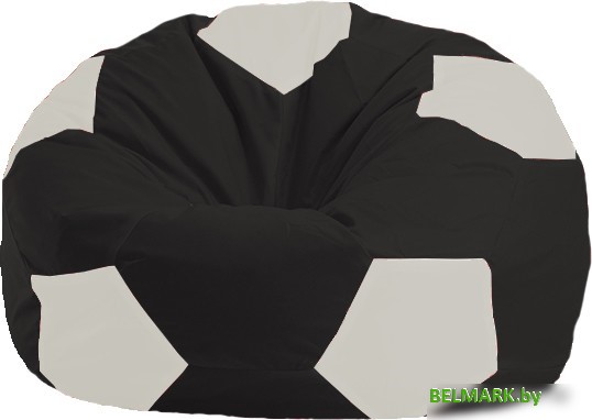Кресло-мешок Flagman Мяч Стандарт М1.1-392 (черный/белый) - фото