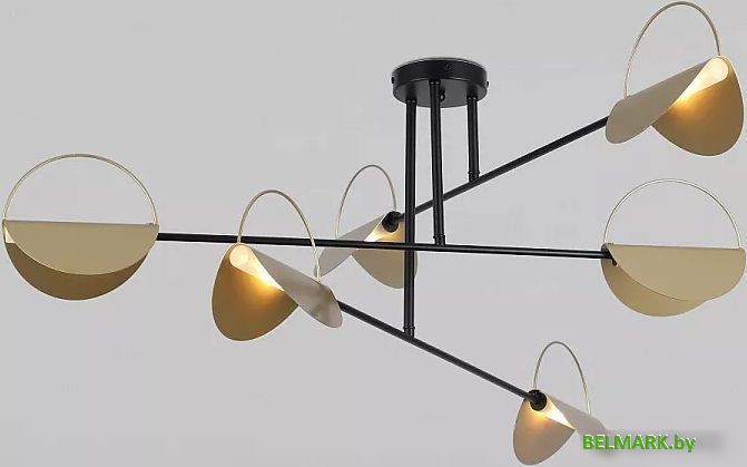 Люстра средней высоты Евросвет Grazia 70148/6 черный/золото - фото