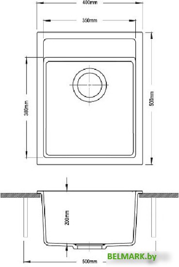 Кухонная мойка Longran Ultra ULS400.500 (арена) - фото2