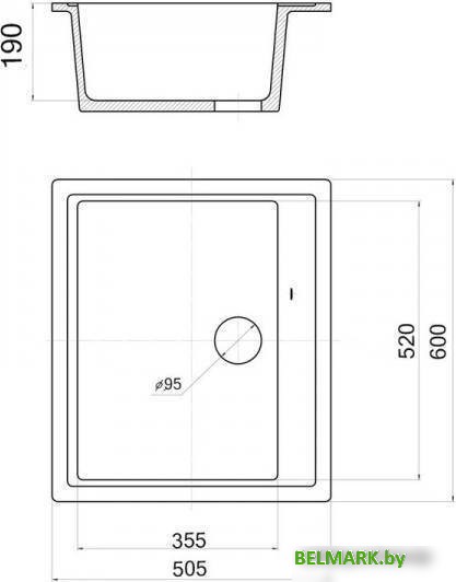 Кухонная мойка Wisent W600-30 (кремовый) - фото2