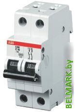 Выключатель автоматический ABB S 202 2P С 63А 6кА 2M 2CDS252001R0634 - фото