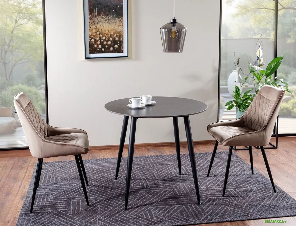 Кухонный стол Signal Rion 90 (черный/черный) - фото2