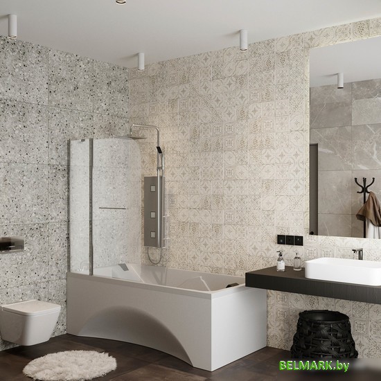 Стеклянная шторка для ванны Roxen Brimen 52010-120 120х140 - фото2