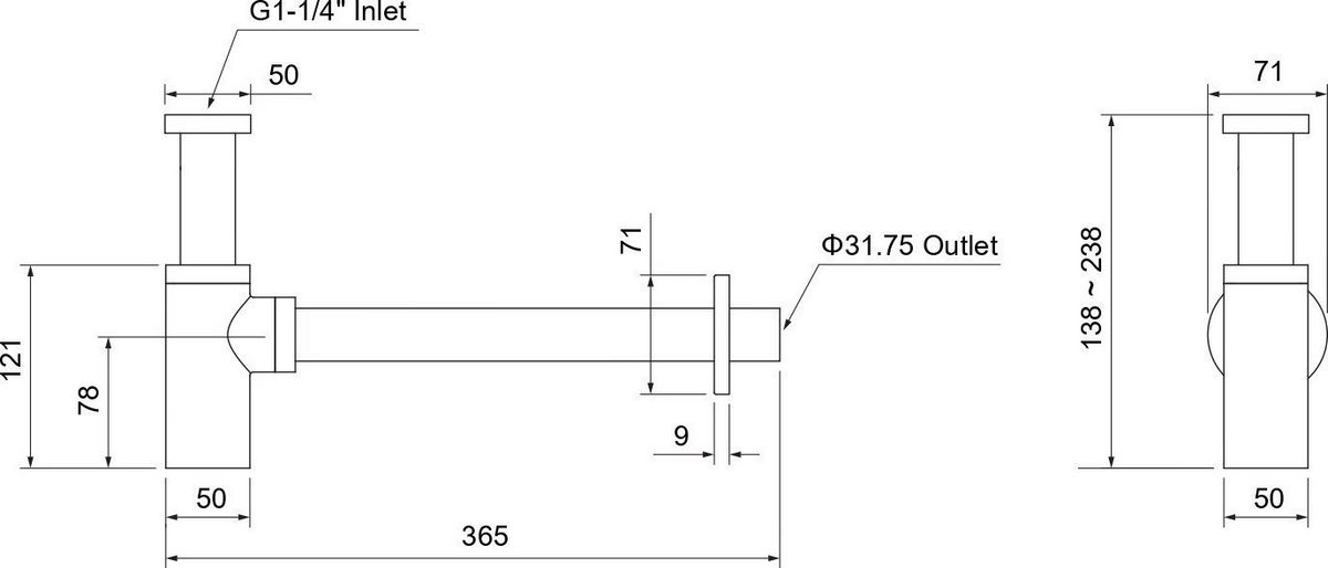 Сифон Aquatek AQ6012BGM (черный хром) - фото2
