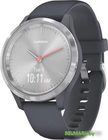 Гибридные умные часы Garmin Vivomove 3S (серебристый/синий) - фото
