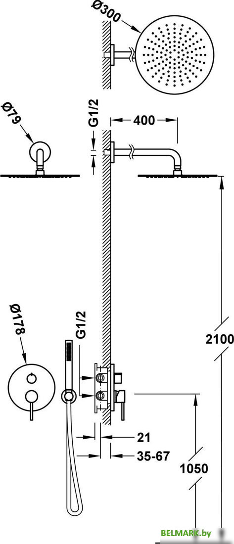 Душевая система Tres Study 26228004NM - фото2