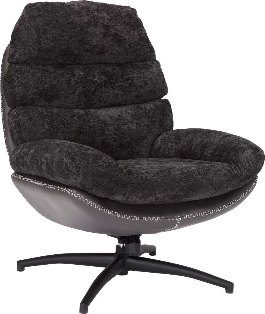 Интерьерное кресло Signal Giselle (черный/черный/черный мат) - фото