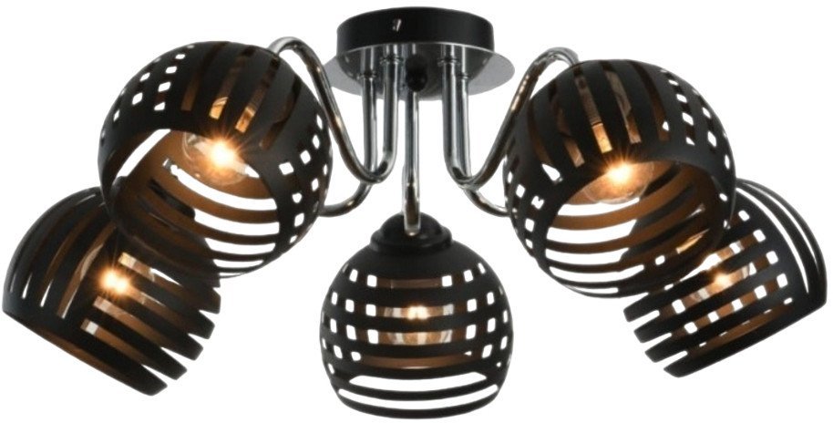 Люстра средней высоты Aitin Pro НПБ 02-5x60-102 70015/5 (черный/хром) - фото