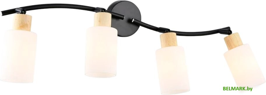 Спот Ambrella TR8723/4 BK/WD (черный/дерево) - фото