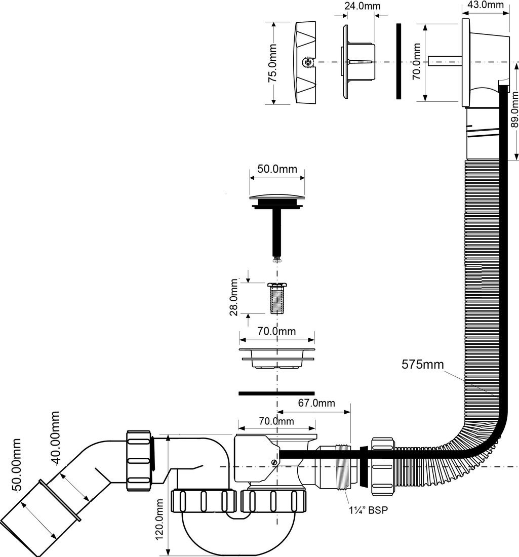 Сифон McAlpine MRB2C-PB - фото2