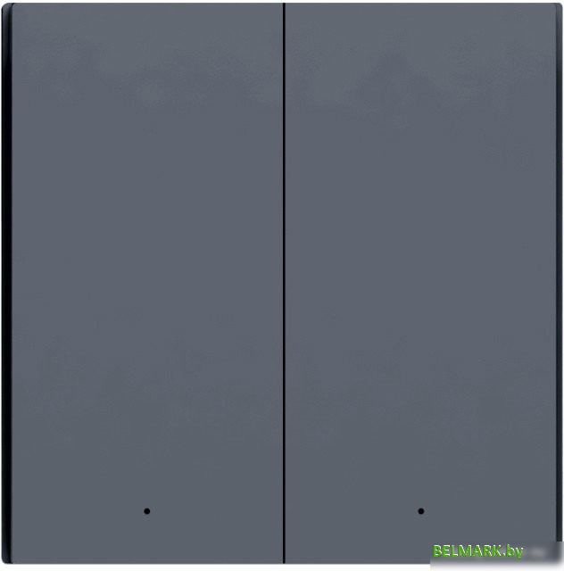 Выключатель Aqara Smart Wall Switch H1 двухклавишный без нейтрали (графит) - фото2