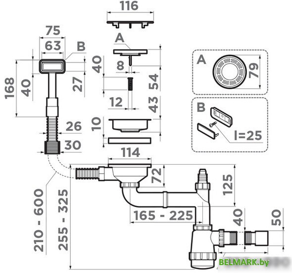 Сифон Omoikiri WK-1C 4956760 - фото2
