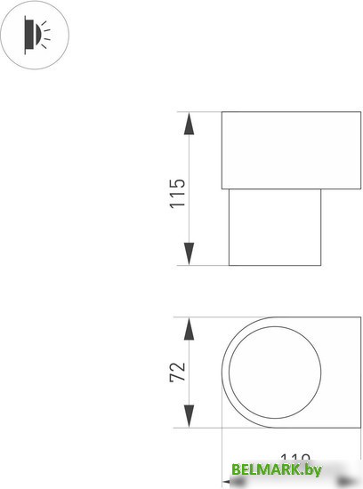 Бра Arlight SP-SPICY-WALL-S115x72-6W Day4000 033581 - фото2