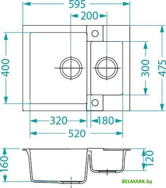 Кухонная мойка Alveus Rock 80 G04M 4218004 - фото2