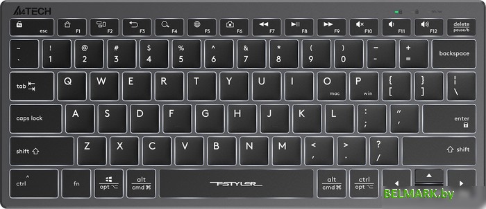 Клавиатура A4Tech Fstyler FX61 (серый/черный) - фото