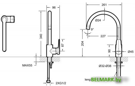 Смеситель Bravat Source F7173218CP-ENG - фото2