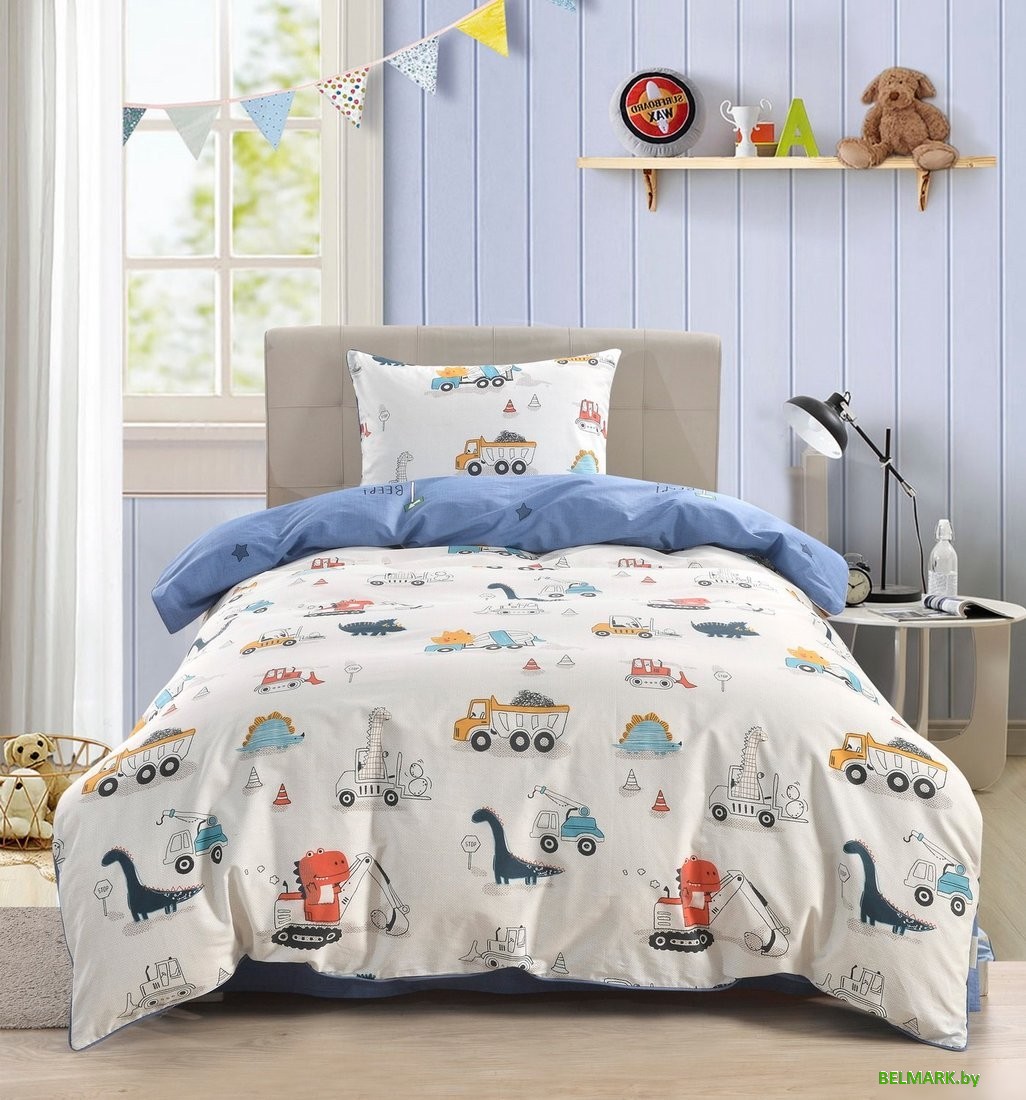 Постельное белье Sofi De MarkO Диноленд Детский Дет-807 (белый) - фото