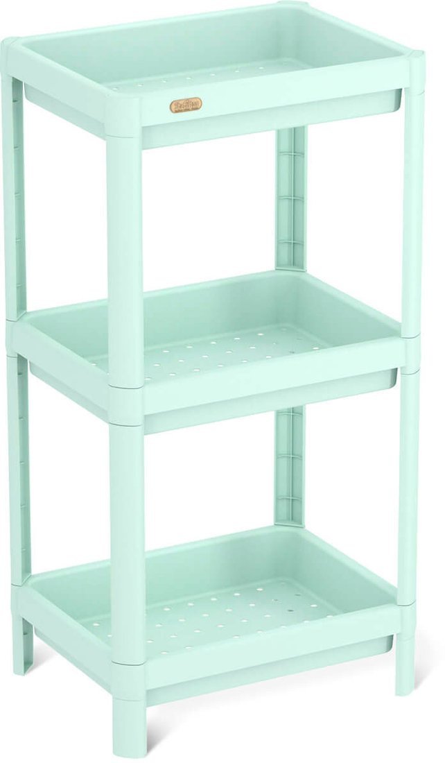 Стеллаж Sheffilton SHT-SS25-3 (пастельно-зеленый) - фото