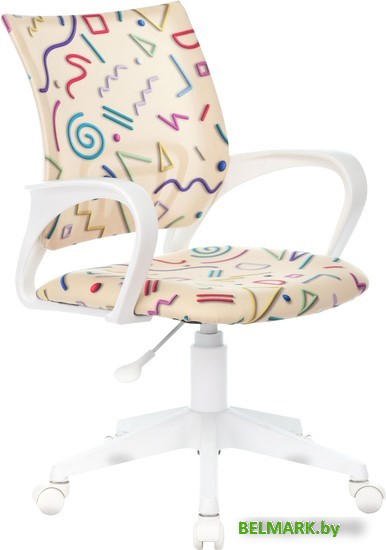 Компьютерное кресло Бюрократ Burokids 1W 1920820 (песочный Sticks 02/пластик белый) - фото