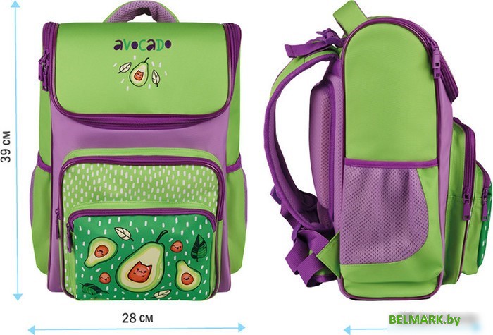 Школьный рюкзак ArtSpace Happy School Happy Avocado Uni_17726 - фото2