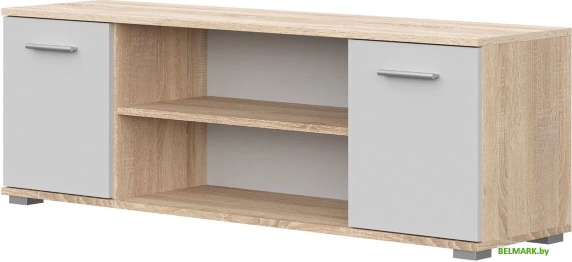 Тумба НК-Мебель Fun ТВ-130 71337912 (дуб сонома/белый) - фото