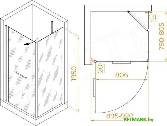 Душевой уголок RGW PA-148B 020814898-14 - фото2
