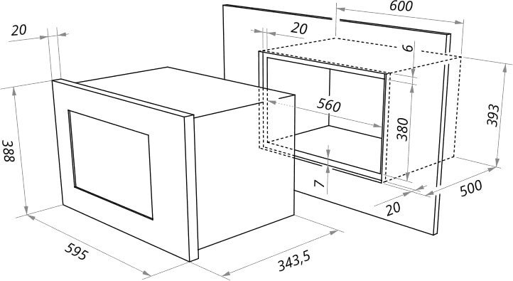Микроволновая печь MAUNFELD MBMO.20.1PGB - фото2