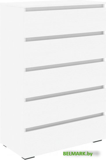 Комод Кортекс-мебель Бари 80 5ш (белый/белый/белый) - фото