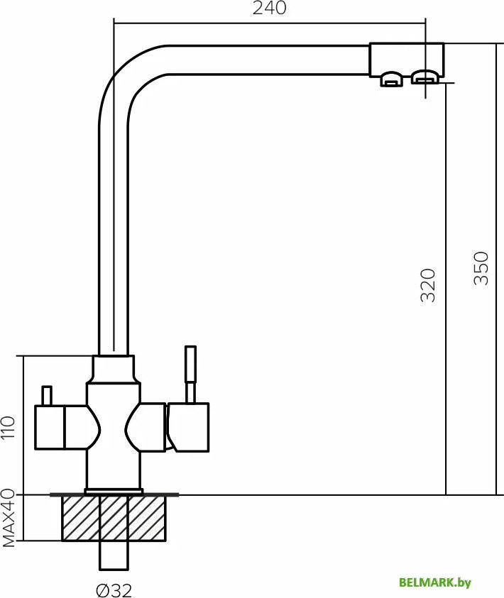 Смеситель Polygran Вега (песочный 302) - фото2