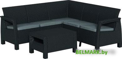 Набор садовой мебели Curver Corfu Relax set (графит/светло-серый) [227816] - фото